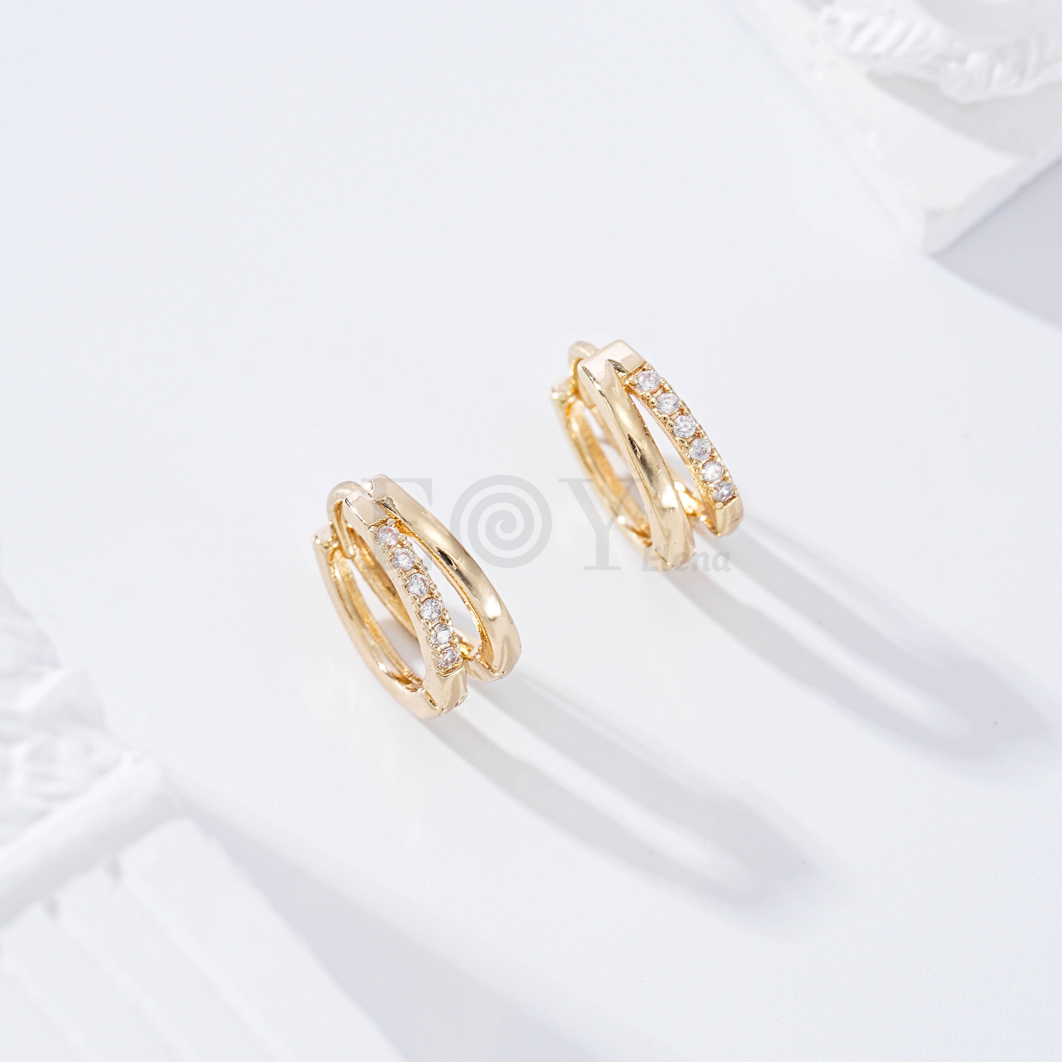Aros con circonitas gold-filled