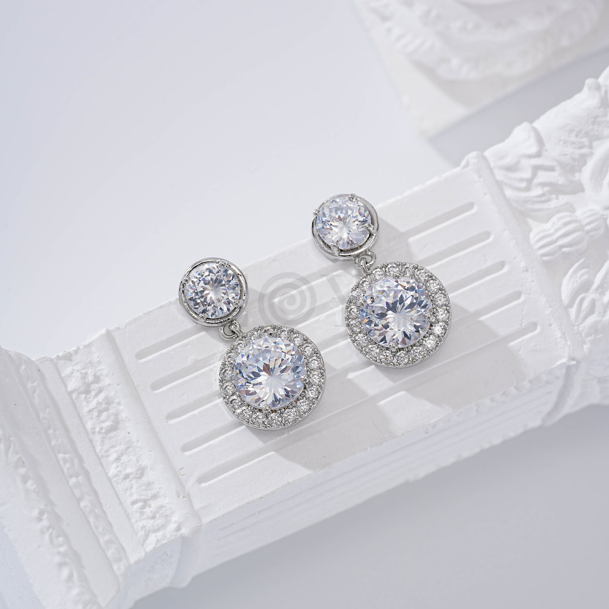 Pendientes doble circonita gold-filled
