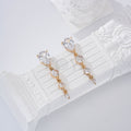 Pendientes circonitas largas gold-filled