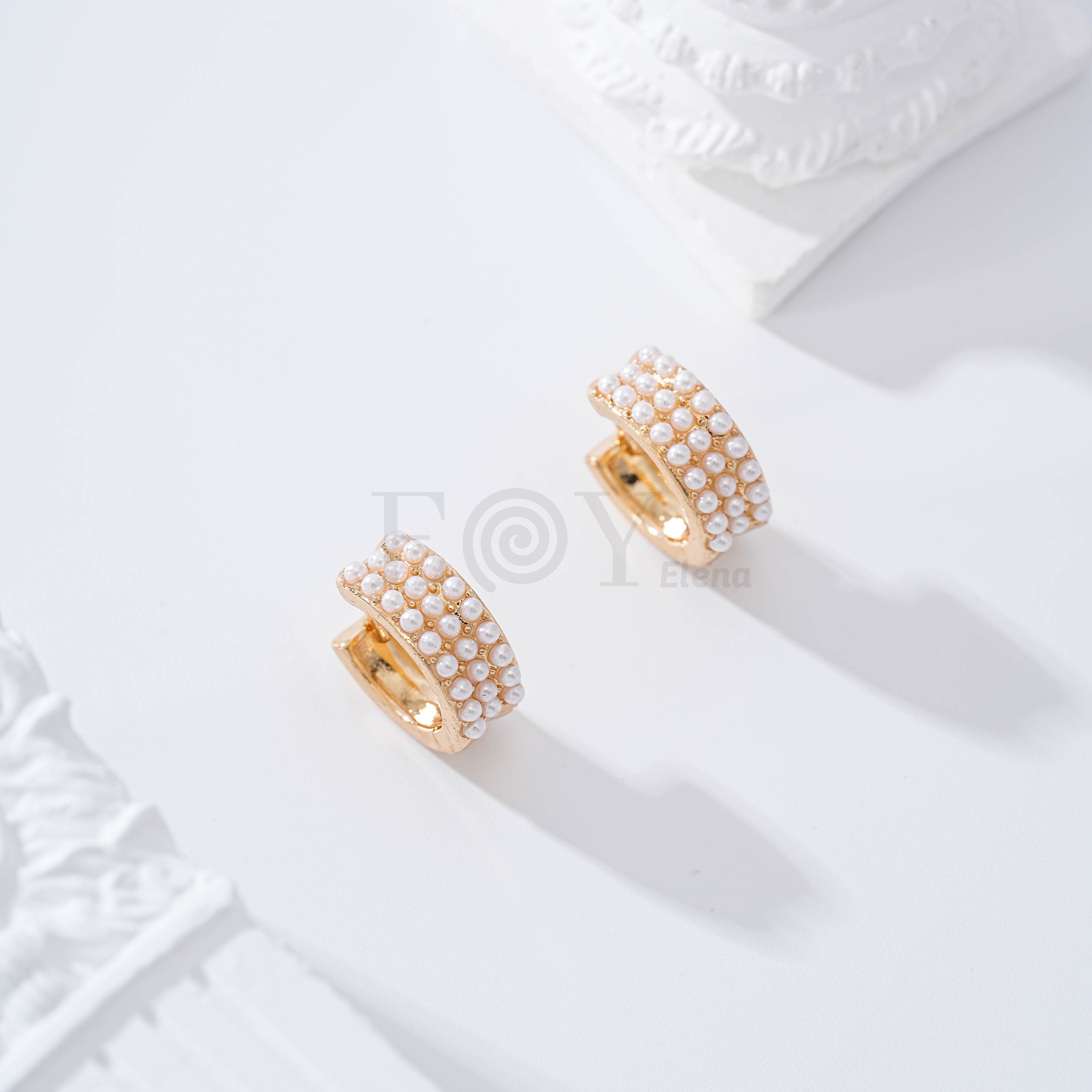 Aro grueso con perlas gold-filled