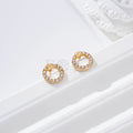 Pendientes aro circonitas gold-filled