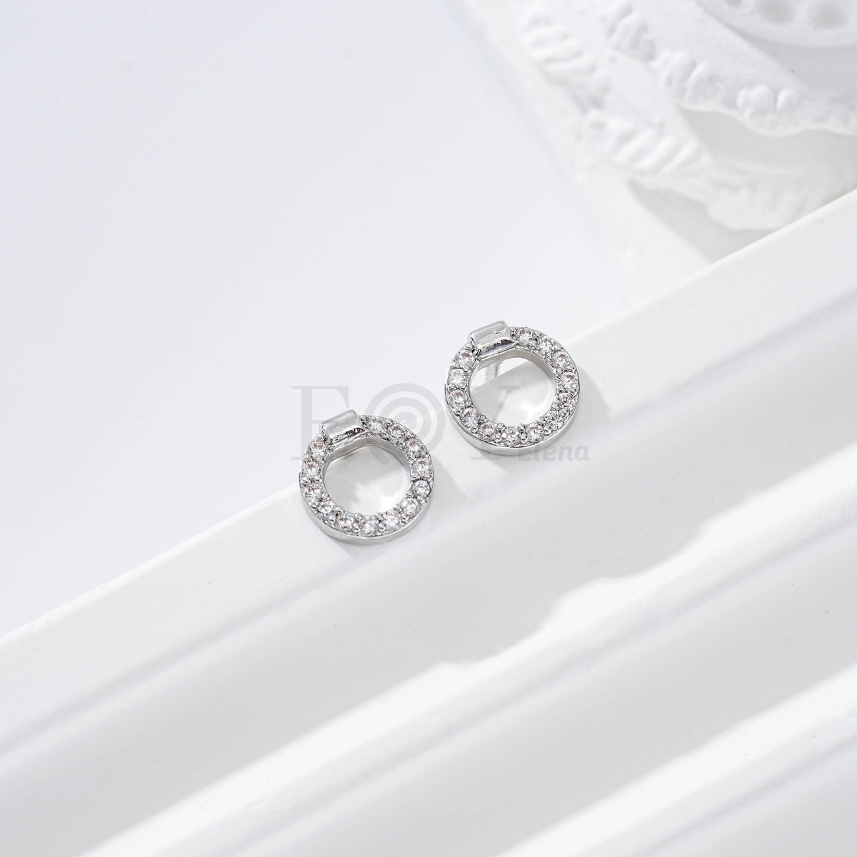 Pendientes aro circonitas gold-filled