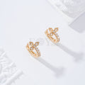 Aro con cruz y piedra gold-filled