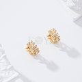Aro con hojas y piedras gold-filled