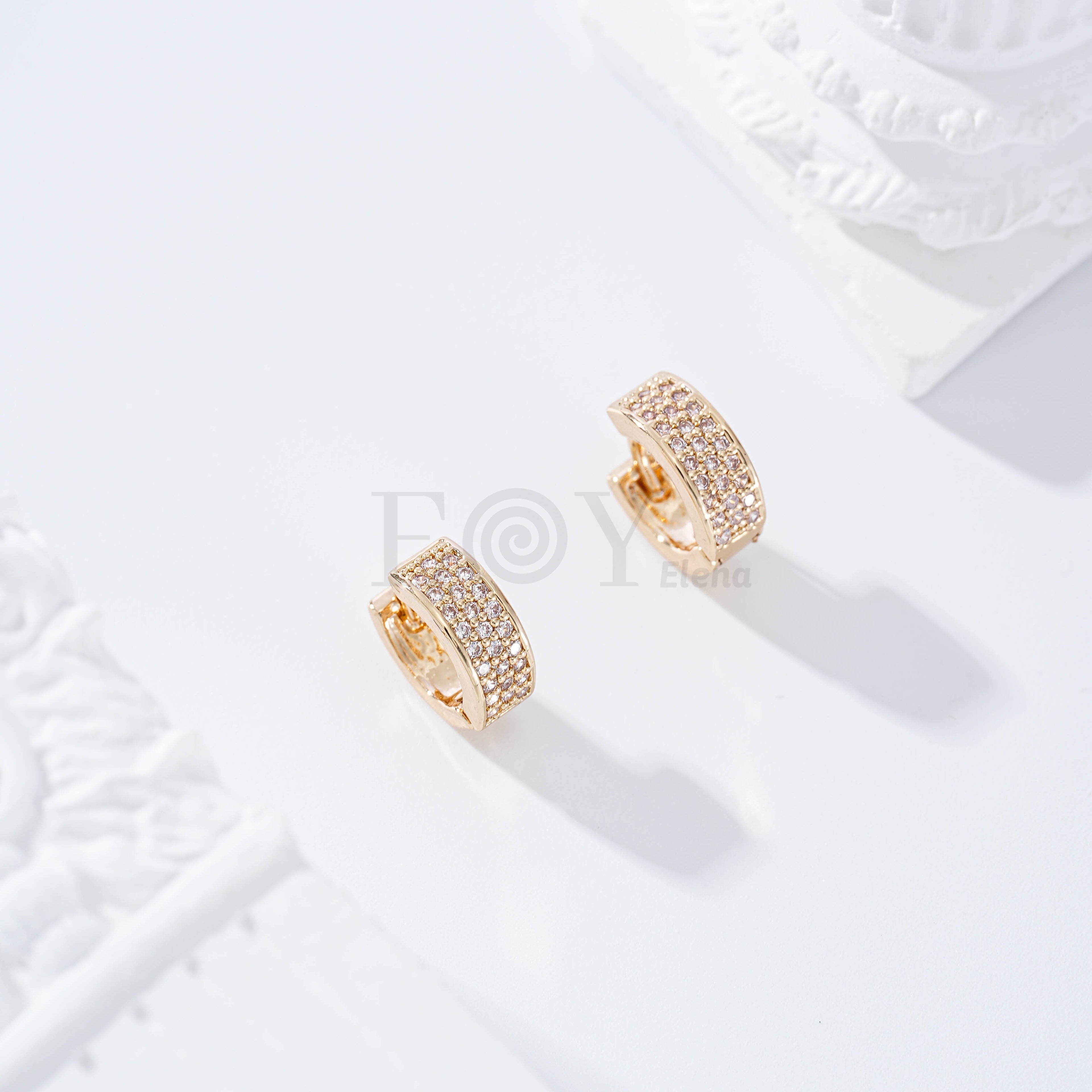 Aro grueso circonitas gold-filled
