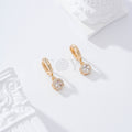 Pendientes de aro circonita redonda gold-filled