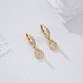 Pendientes de aro con lágrima circonitas gold-filled