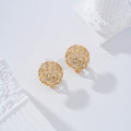 Pendientes bola cierre omega gold-filled