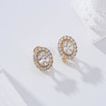 Pendientes piedra cierre omega gold-filled