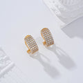 Pendientes con circonitas cierre omega gold-filled