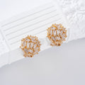 Pendientes bola con piedras pinza gold-filled
