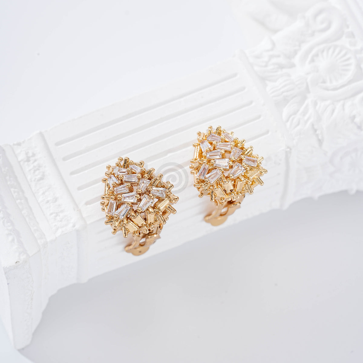 Pendientes con piedra pinza gold-filled
