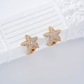 Pendientes estrella con circonitas pinza gold-filled