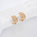 Clip-on earrings with gold-filled cubic zircons