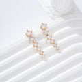 Pendientes cadena piedras redondas gold-filled
