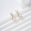 Double cubic zirconia gold-filled earrings
