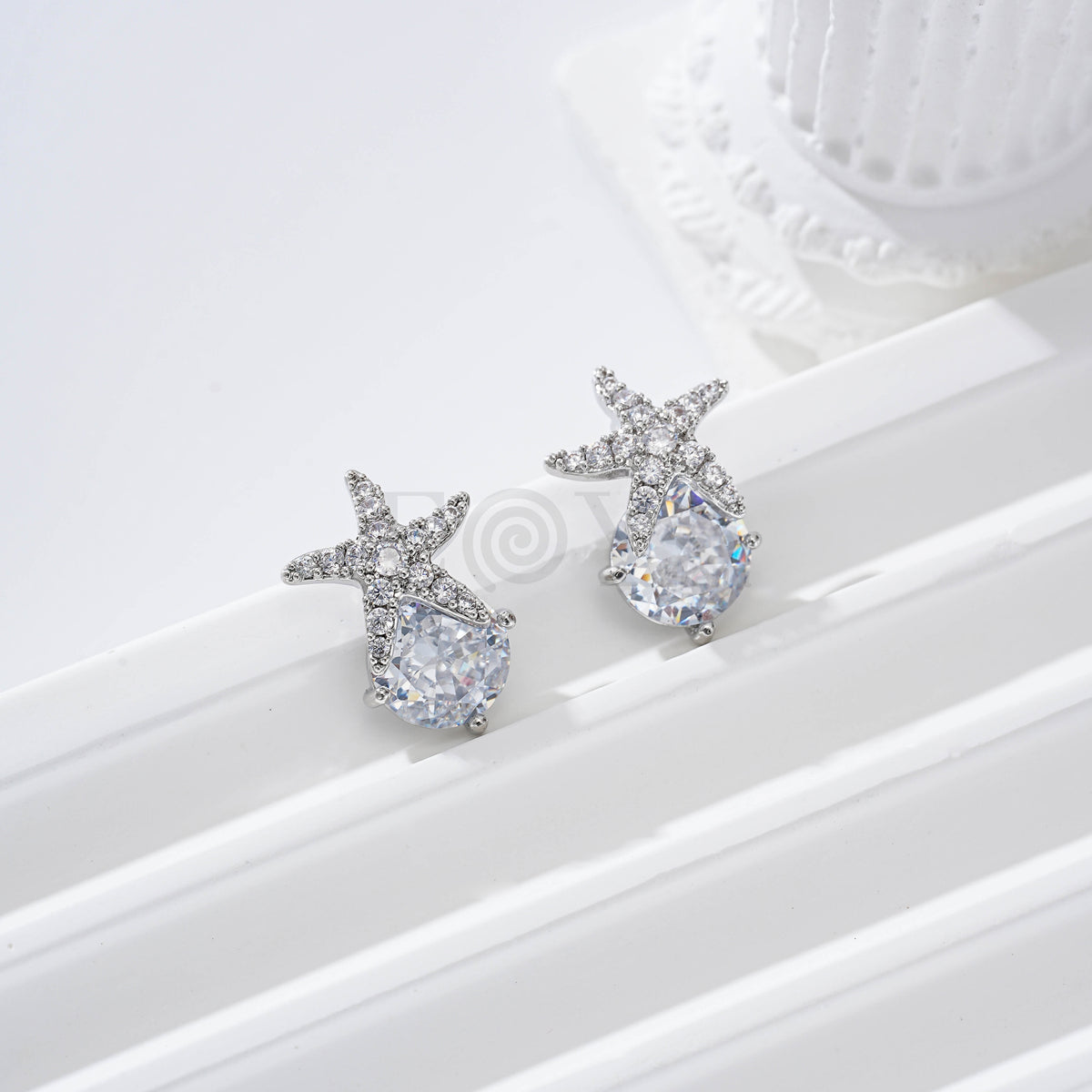Pendientes estrella y piedra gold-filled