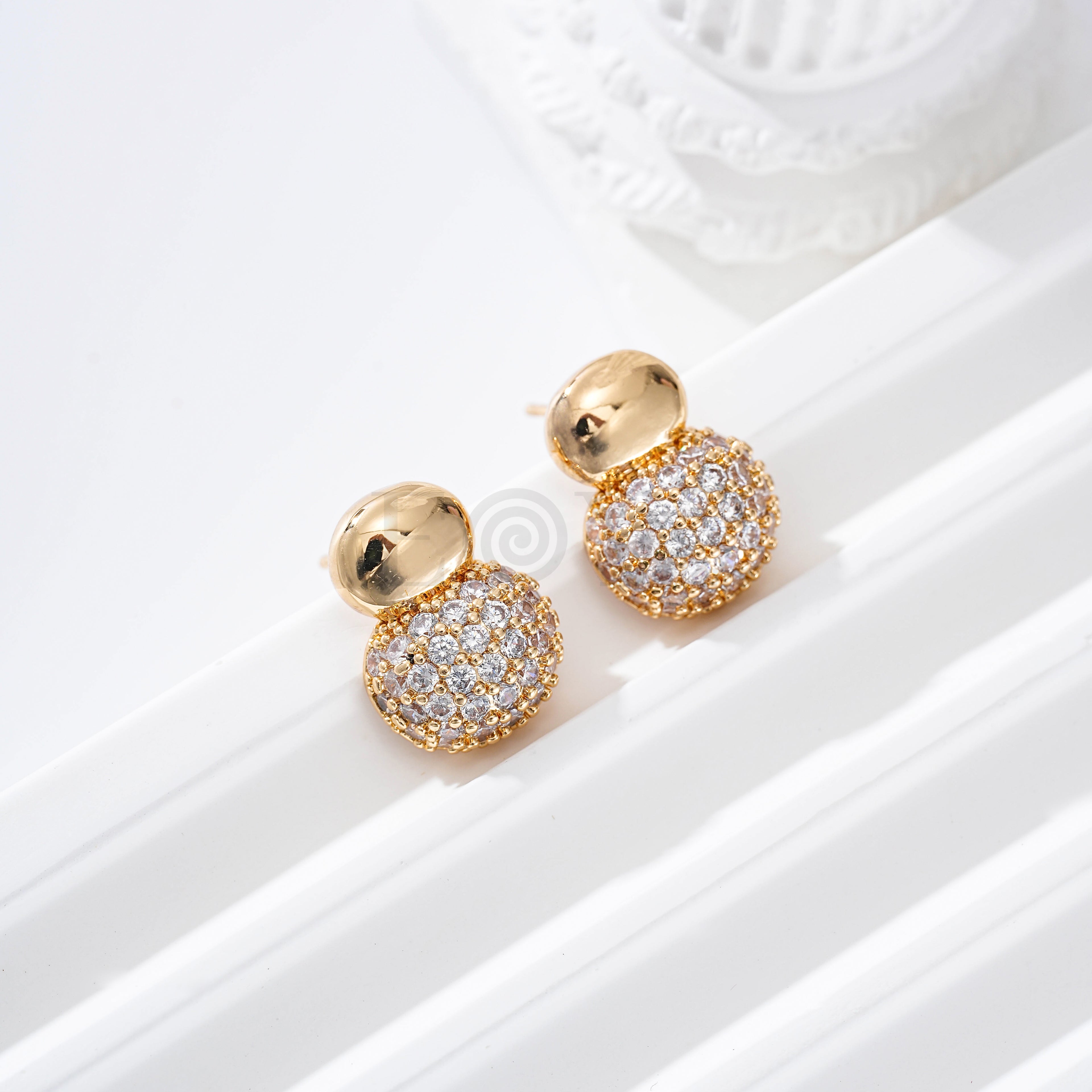 Double circle gold-filled earrings