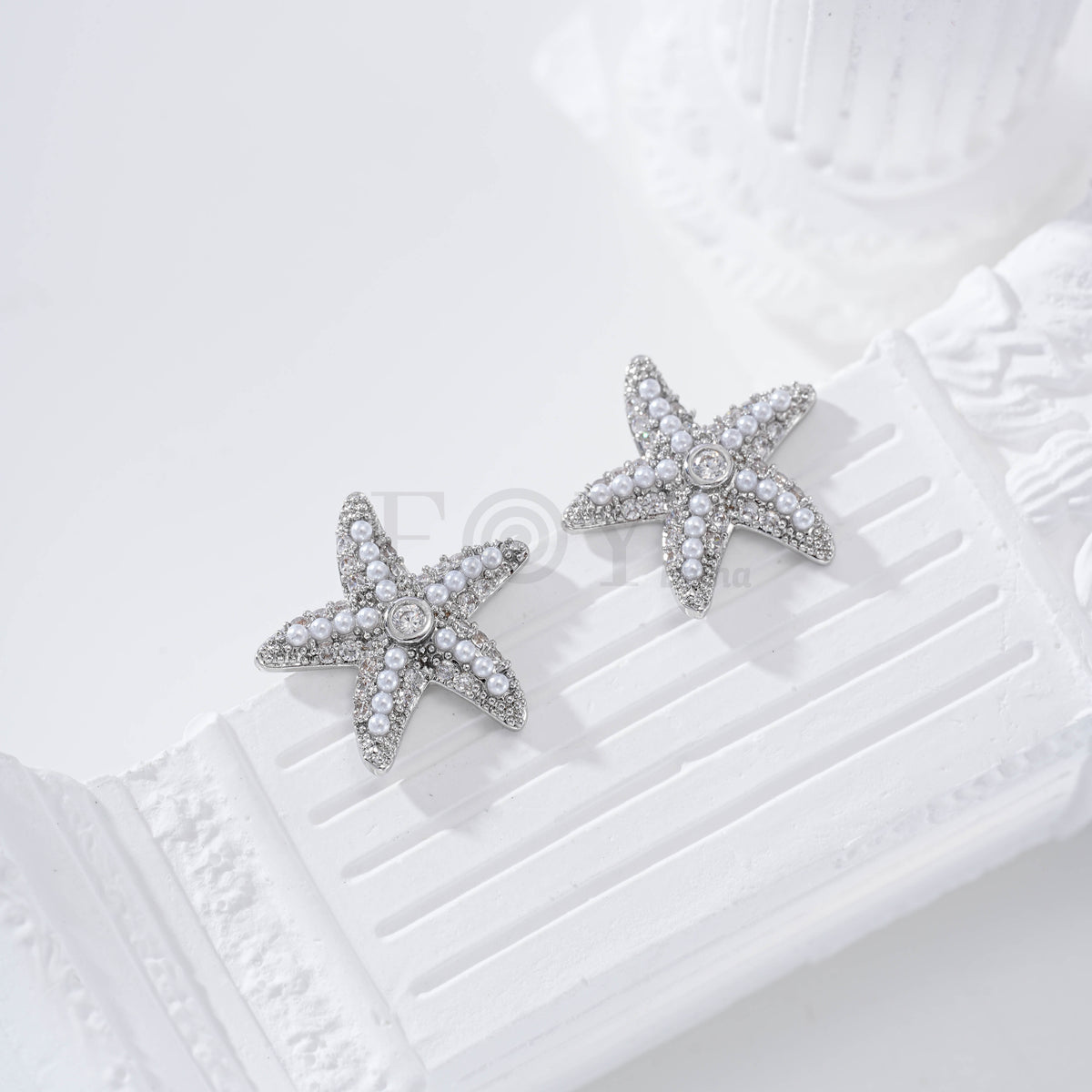 Pendientes estrella perlas gold-filled