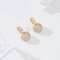 Pendientes de aro con bola circonitas gold-filled