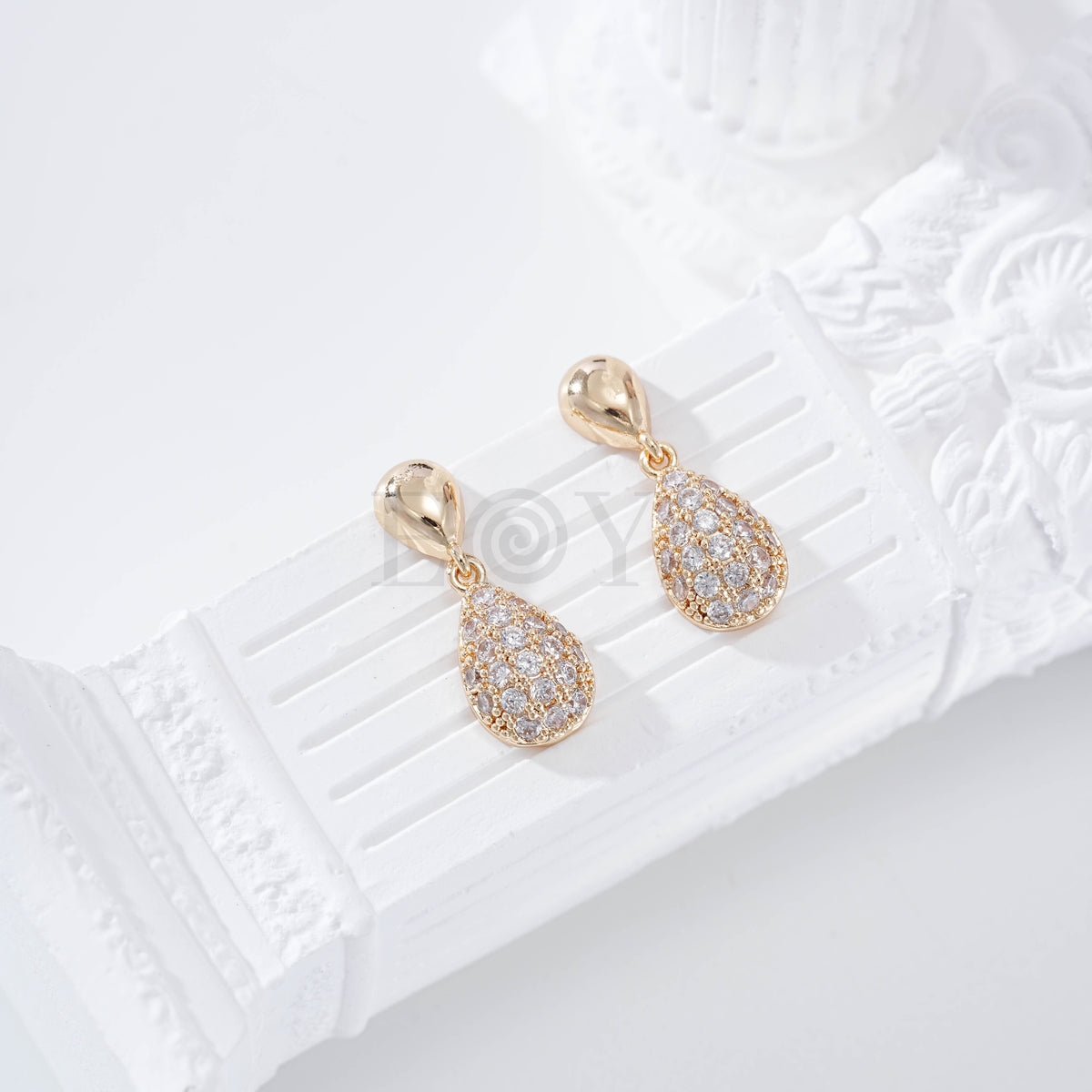 Pendientes doble lágrima gold-filled