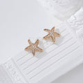 Pendientes estrella de mar circonitas gold-filled