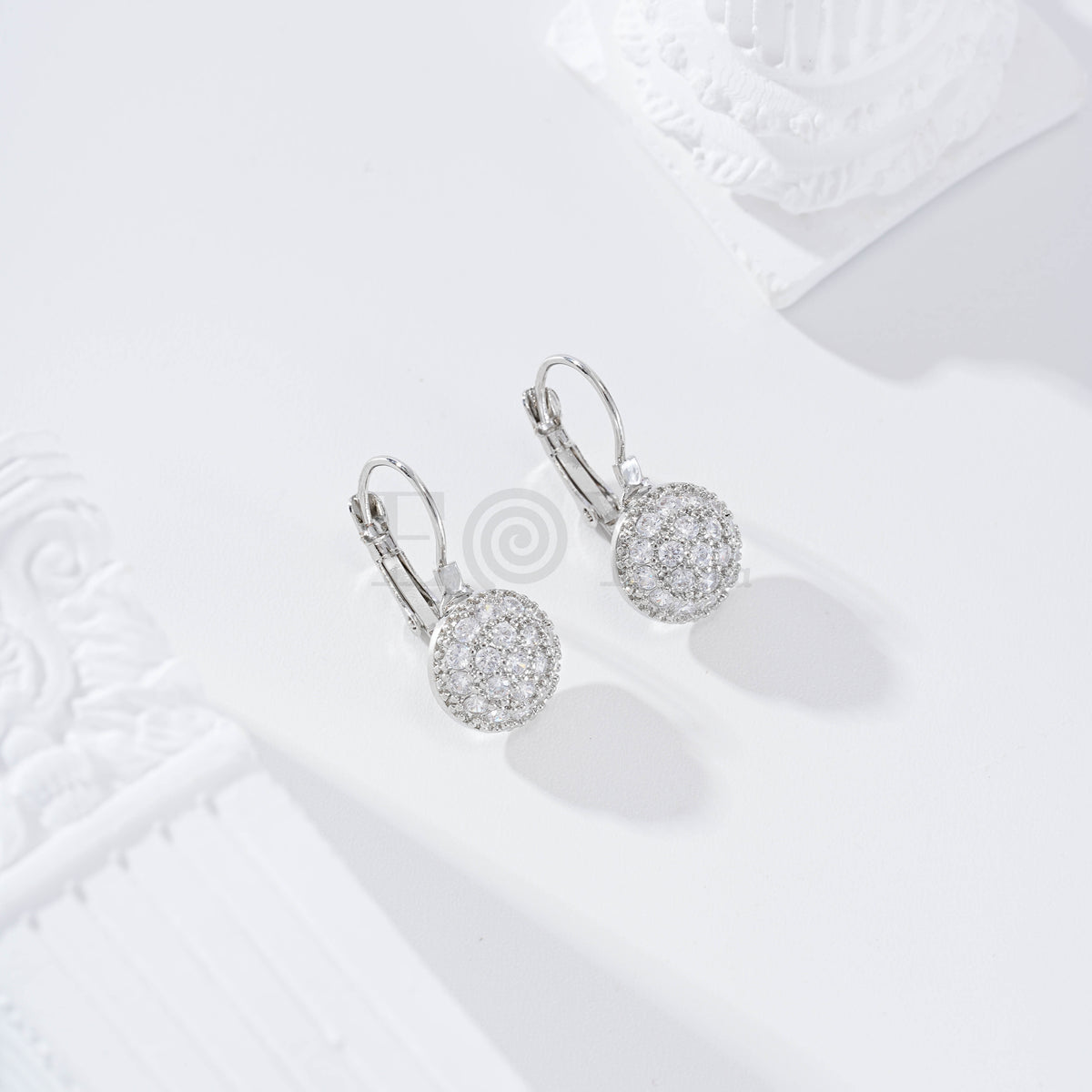 Gold-filled cubic zirconia hoop earring