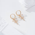 Gold-filled dragonfly hoop earring