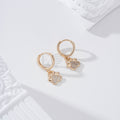 Pendientes de aro con huella animal gold-filled