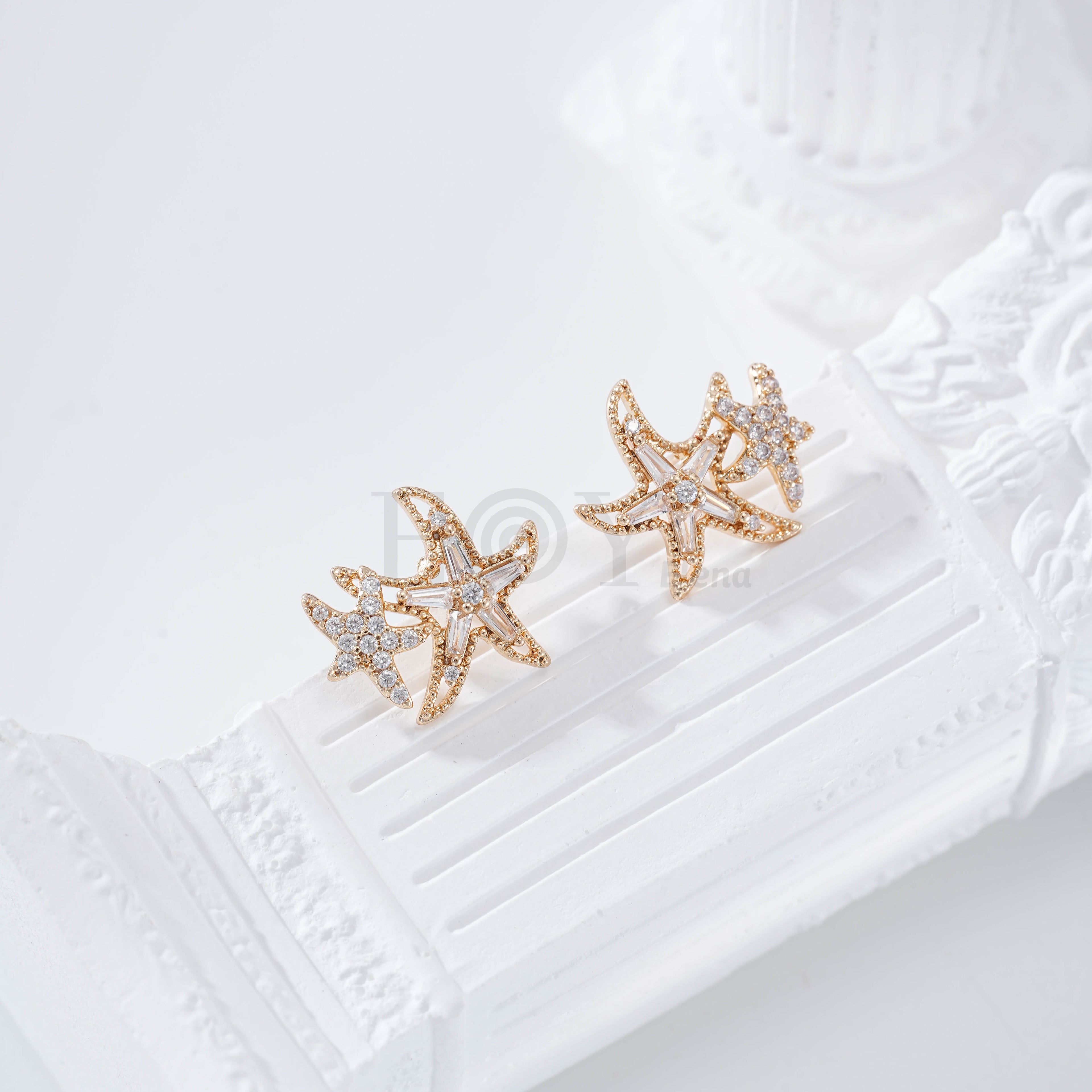 Pendientes estrellas de mar gold-filled