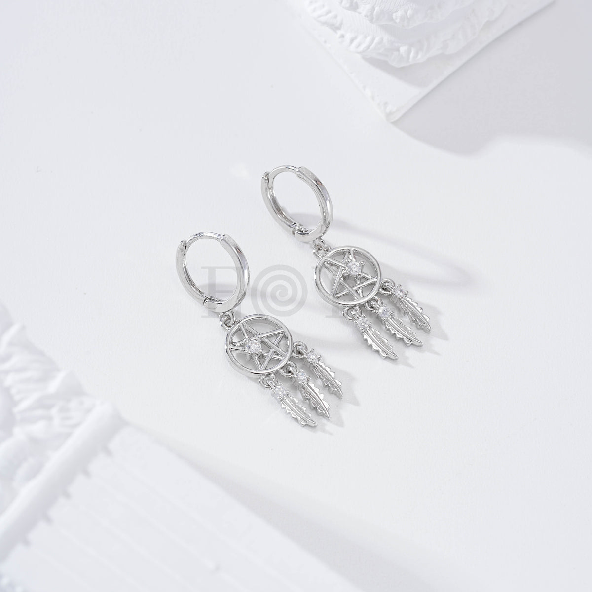 Pendientes de aro con atrapasueños gold-filled