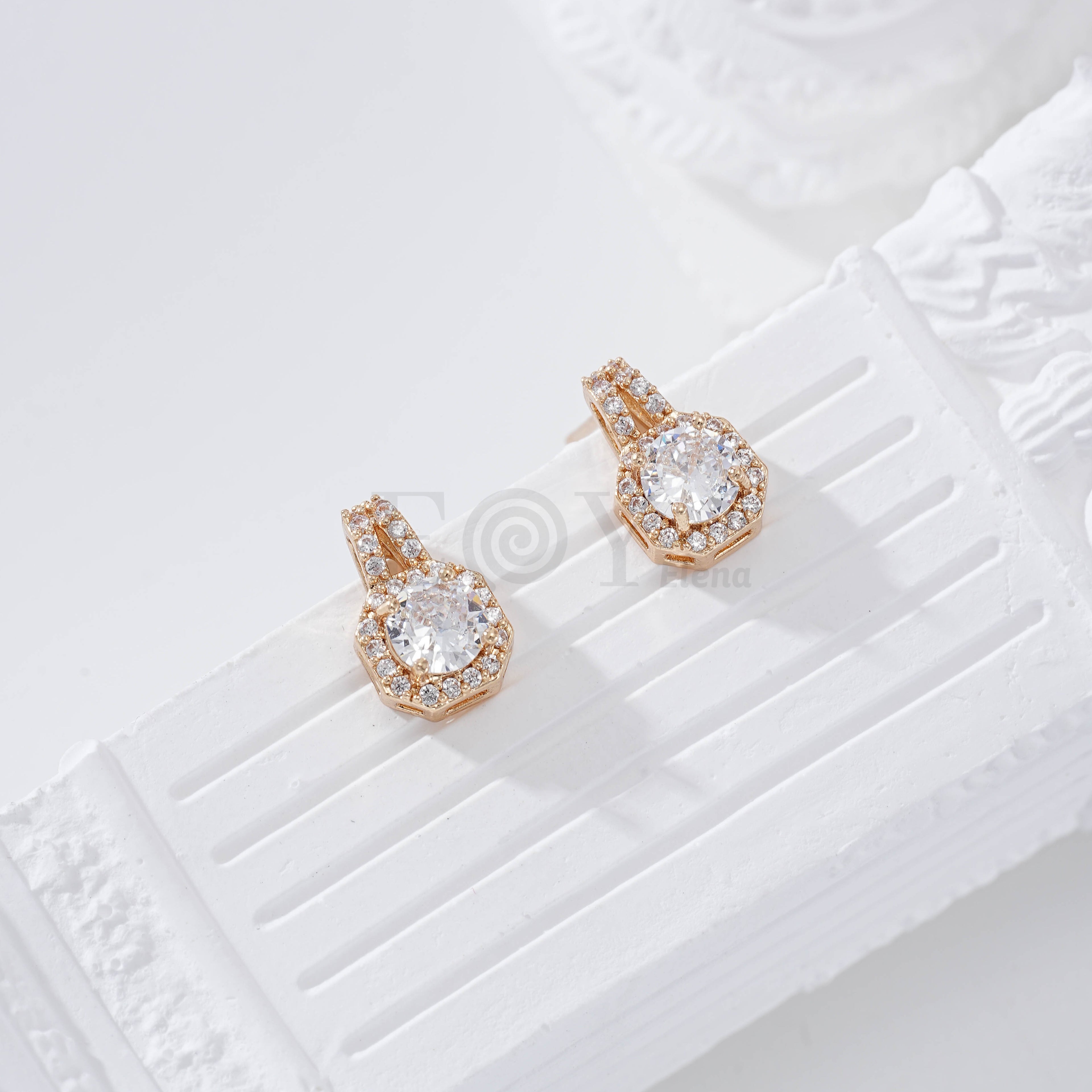 Pendientes de circonita gold-filled