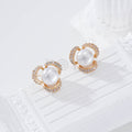 Gold-filled pearl earrings