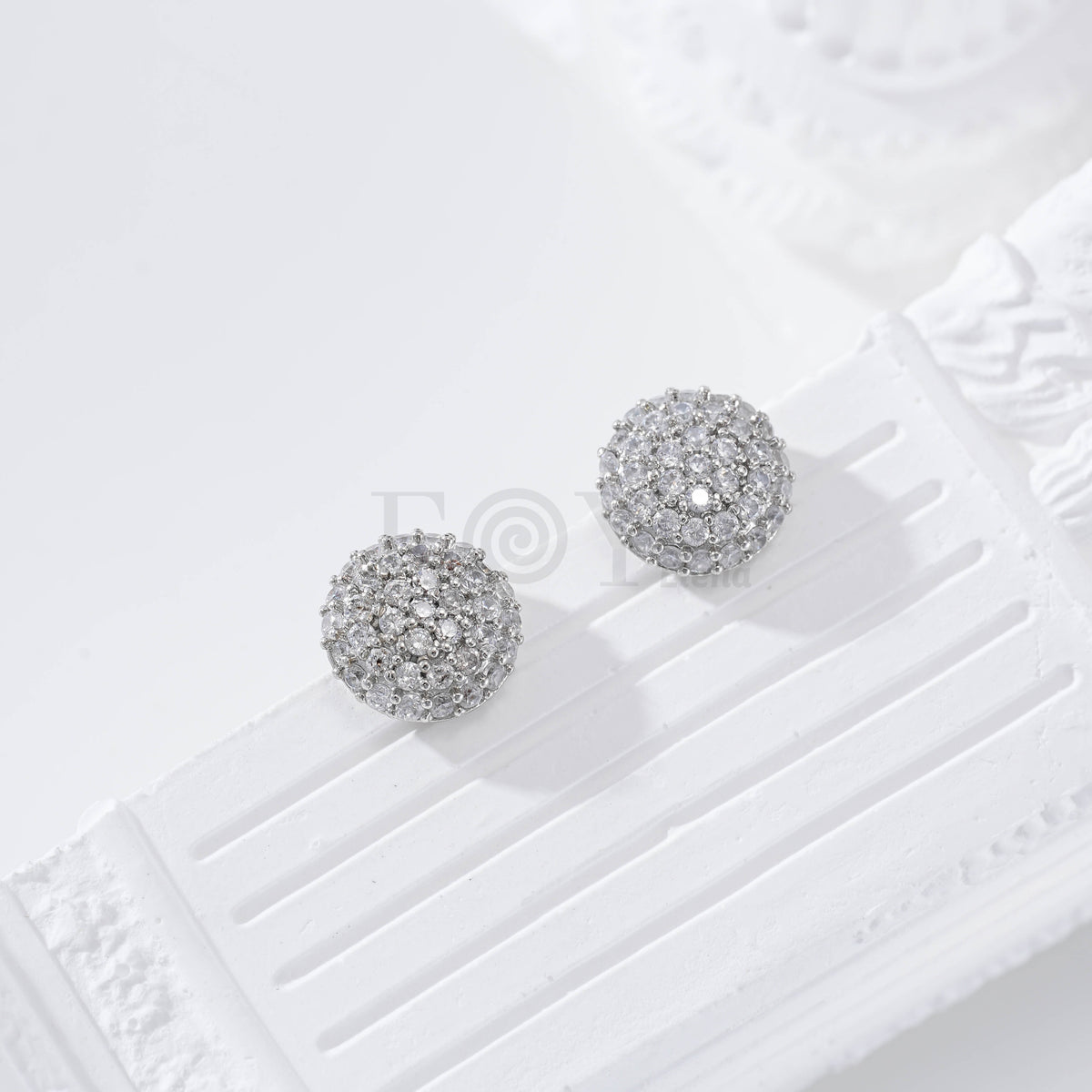 Pendientes bola circonitas gold-filled