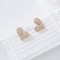 Pendientes corazón circonitas gold-filled