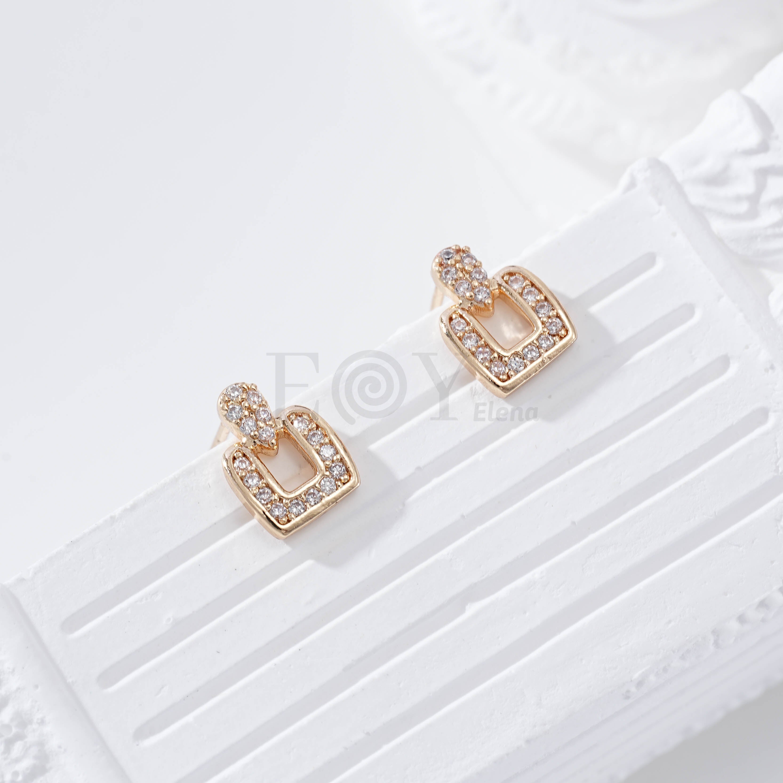 Pendientes cuadrados gold-filled