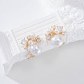 Pendientes con perla pinza gold-filled