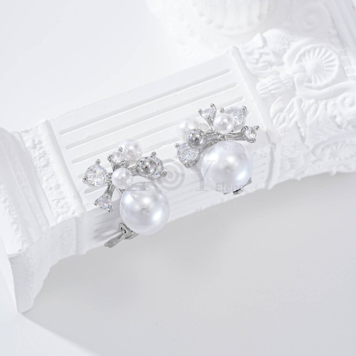 Pendientes con perla pinza gold-filled
