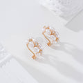 Pendientes con perlas cierre omega gold-filled