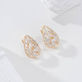 Pendientes gota cierre omega gold-filled