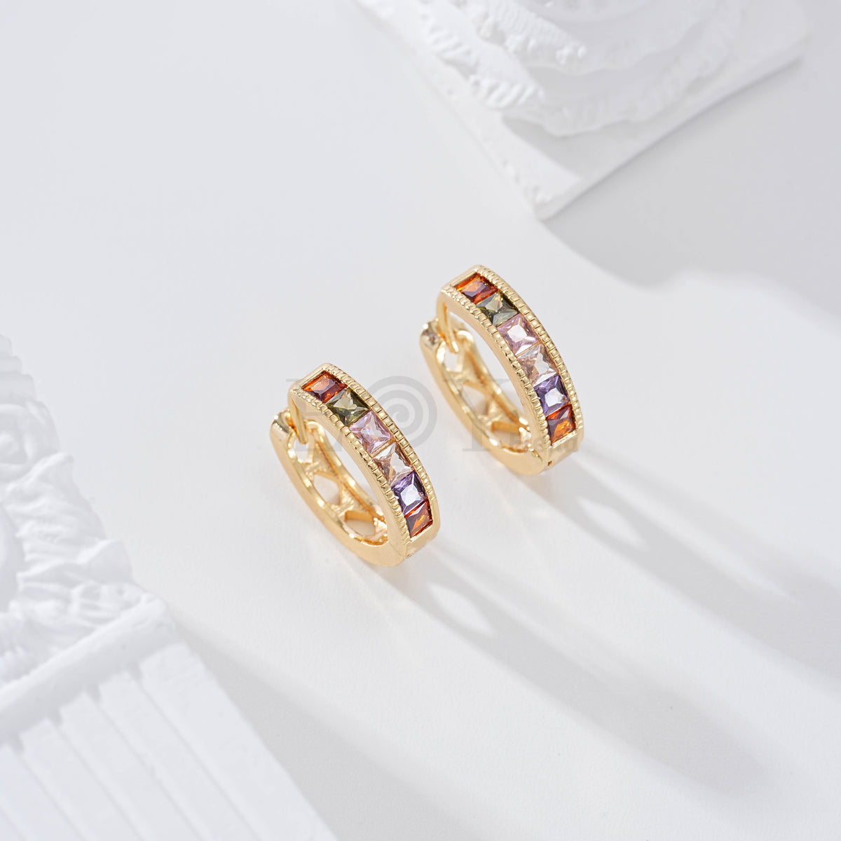 Gold-filled stone hoop