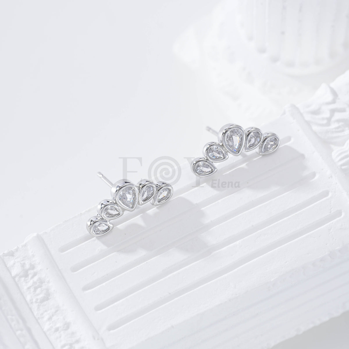 Pendientes cadena hojas gold-filled