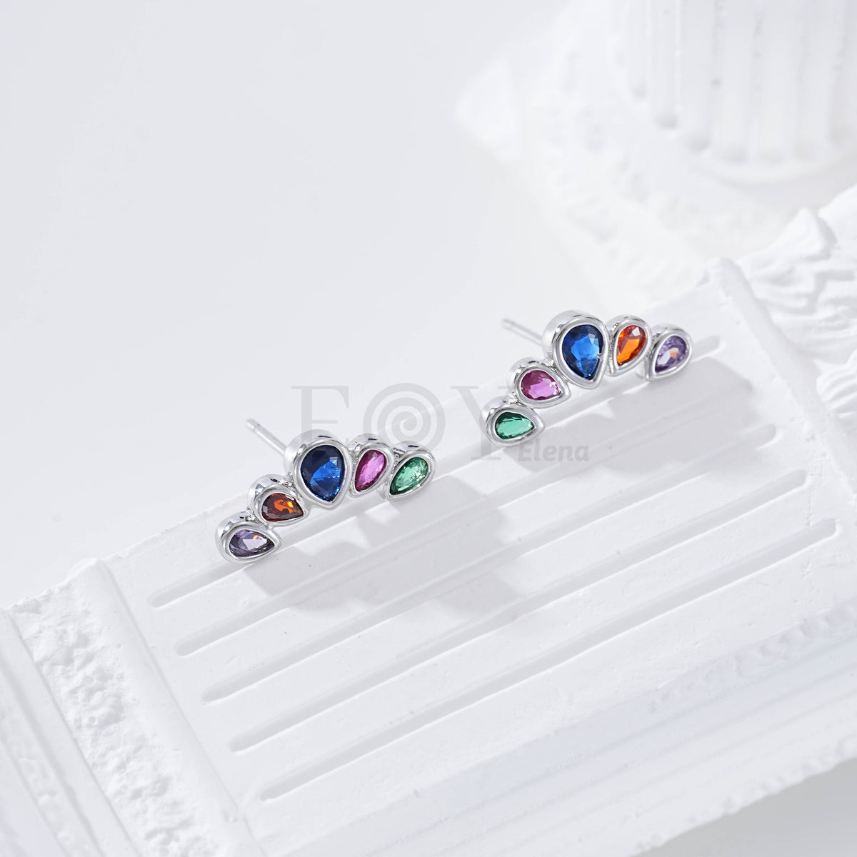 Pendientes cadena hojas gold-filled