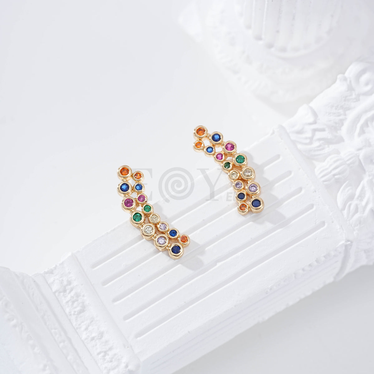 Pendiente cadena circonitas gold-filled