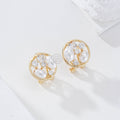 Pendientes perlas y circonitas cierre omega goldfield