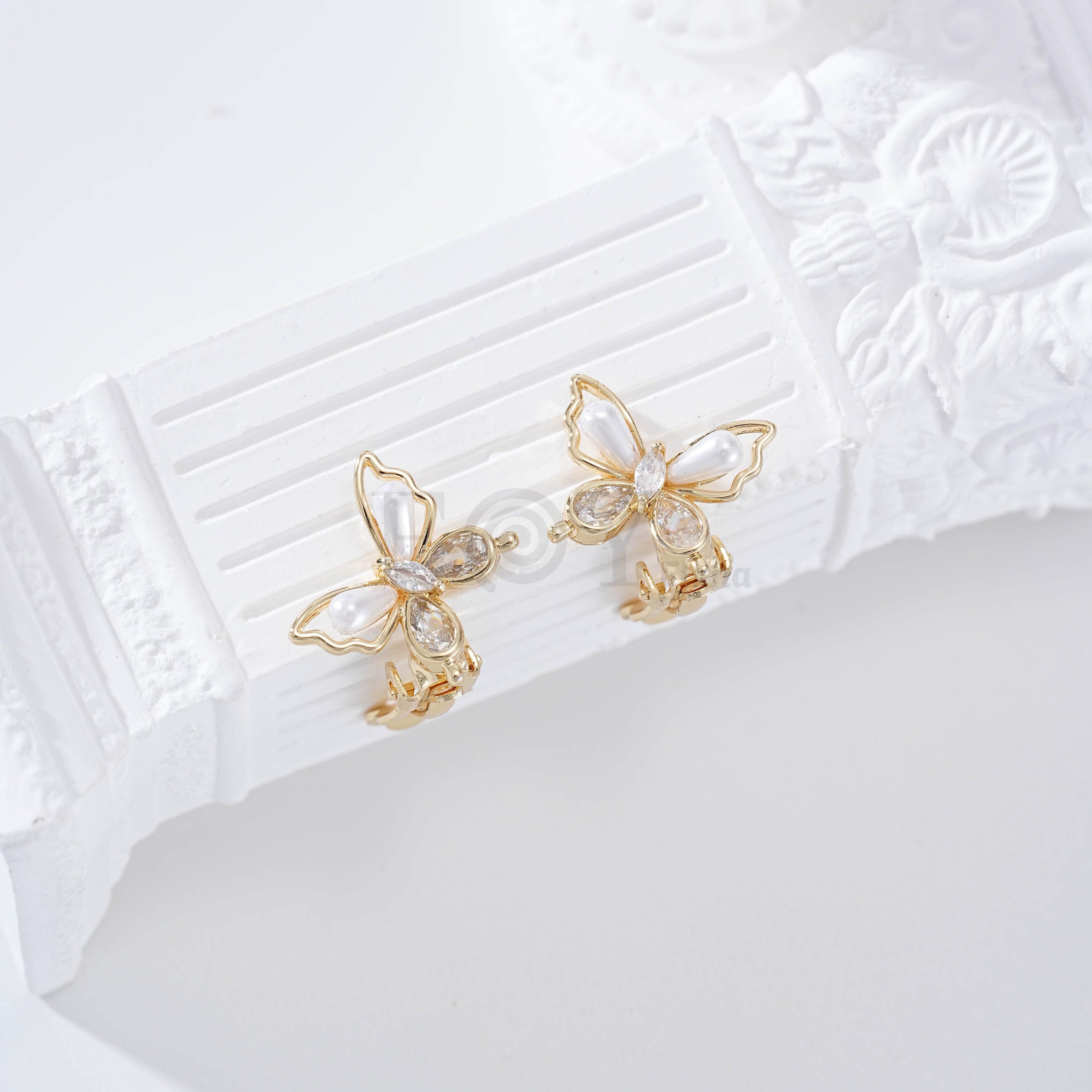 Pendientes mariposa pinza goldfield