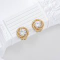 Pendientes circonita pinza goldfield