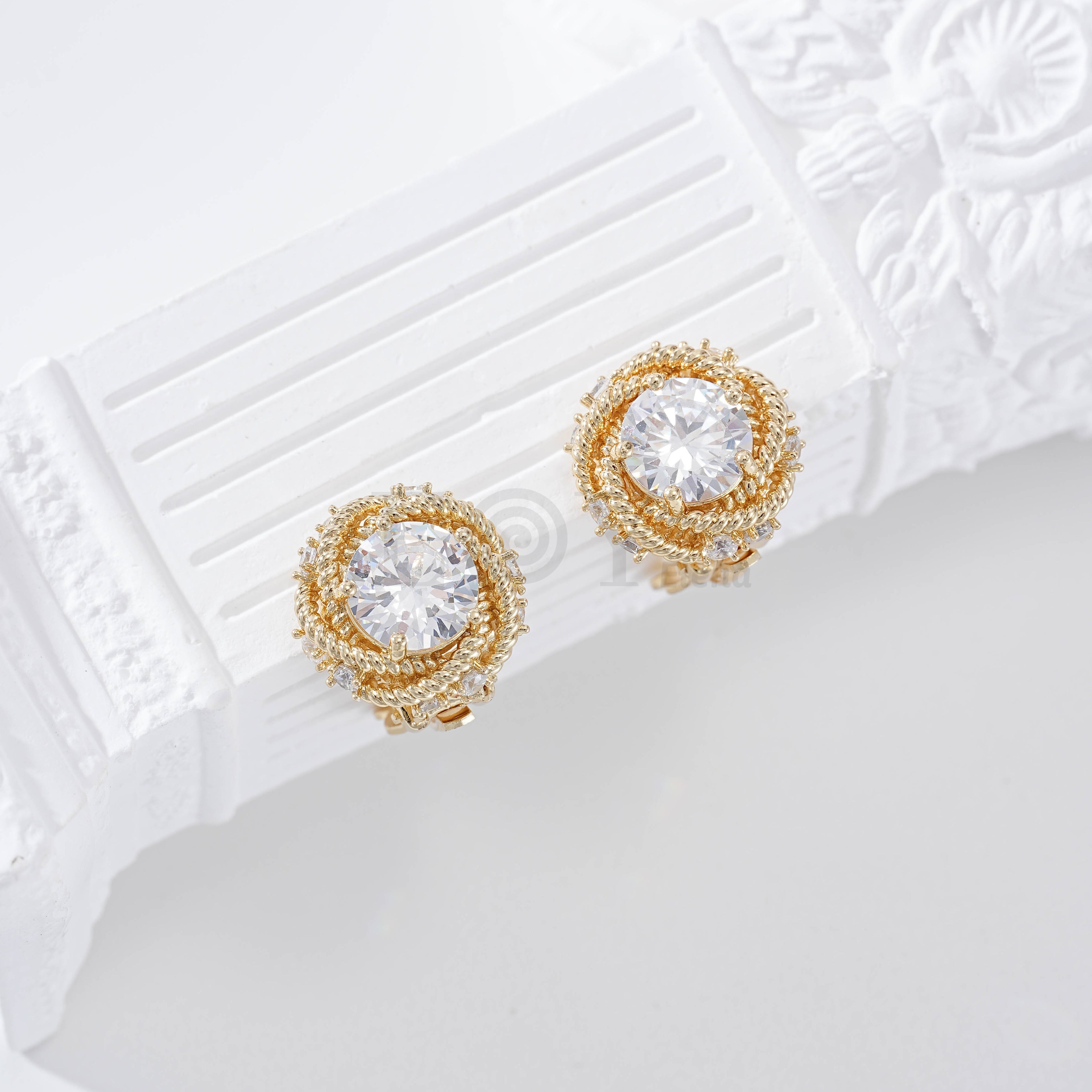 Pendientes circonita pinza goldfield