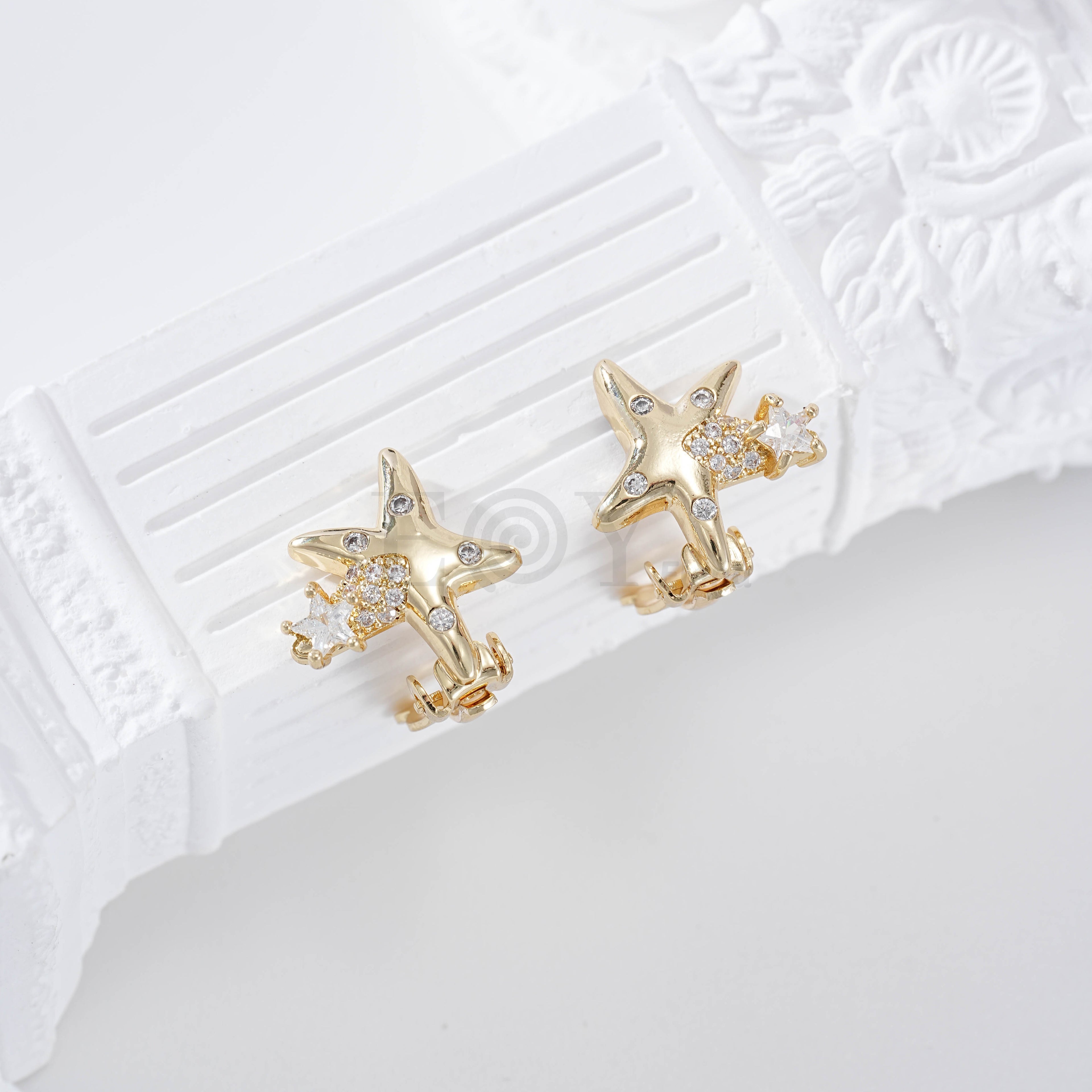 Pendientes estrella pinza golfield