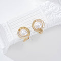 Pendientes perla pinza goldfield